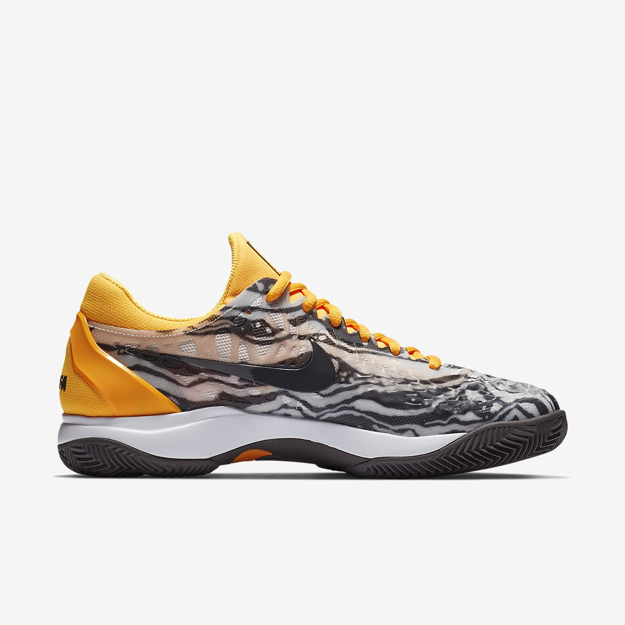 Nike Court Zoom Cage 3 - Tennissko - Platin/Orange/Hvide/Grå | DK-44336